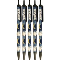 NFL San Diego Chargers Disposable Black Ink Click Pens, 5-Pack NFL San Diego Chargers Disposable Black Ink Click Pens, 5-Pack