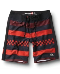 Go bold at the beach. These board shorts from Quiksilver are ready to hit the sand and surf. Go bold at the beach. These board shorts from Quiksilver are ready to hit the sand and surf.
