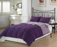 Chezmoi Collection 2-Piece Purple Lilac Super Soft Goose Down Alternative Reversible Comforter Set, Twin/Twin X-Large Chezmoi Collection 2-Piece Purple Lilac Super Soft Goose Down Alternative Reversible Comforter Set, Twin/Twin X-Large