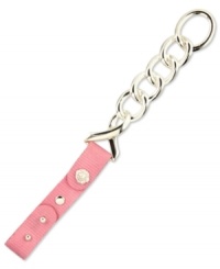 Add a lovely touch to your look with Anne Klein's flex bracelet. Pink grosgrain ribbon and silver links combine with ease. Crafted in silver tone mixed metal. Proceeds from the sale of this bracelet will fund a $50,000 donation to the Breast Cancer Research Foundation. Add a lovely touch to your look with Anne Klein's flex bracelet. Pink grosgrain ribbon and silver links combine with ease. Crafted in silver tone mixed metal. Proceeds from the sale of this bracelet will fund a $50,000 donation to the Breast Cancer Research Foundation.