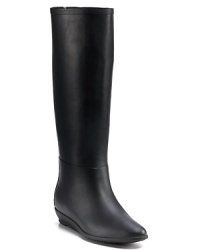Loeffler Randall's popular demi wedge silhouette is now in a rubber rain boot! Loeffler Randall's popular demi wedge silhouette is now in a rubber rain boot!