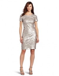 Jones New York Women's Sequins Short Sleeve Dress