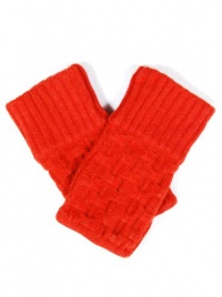 Rag & Bone womens bronson basketweave fingerless mittens