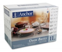 Anchor Hocking Oven Basics 11 Piece Bake Set, Crystal Clear Anchor Hocking Oven Basics 11 Piece Bake Set, Crystal Clear