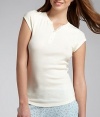 Tommy Hilfiger Women's 1X1 Cap Sleeve Rib Top