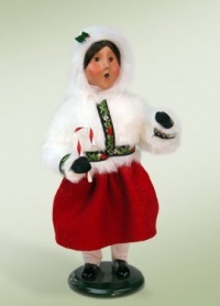 Polar Girl with Candy Cane Figurine Polar Girl with Candy Cane Figurine