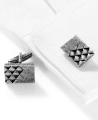 Set your tailored loom a part from the rest with these diamond patterned cufflinks from Kenneth Cole Reaction. Set your tailored loom a part from the rest with these diamond patterned cufflinks from Kenneth Cole Reaction.