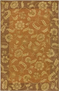 Rizzy Home FL1477 Floral 8-Feet by 8-Feet Round Area Rug, Rust Rizzy Home FL1477 Floral 8-Feet by 8-Feet Round Area Rug, Rust