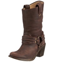 FRYE Women's Carmen Harness Short Boot,Dark Brown,9 M US FRYE Women's Carmen Harness Short Boot,Dark Brown,9 M US
