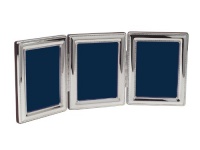 Cunill Silver Beaded Triple Frame for 4 by 6-Inch Photographs, Sterling Silver