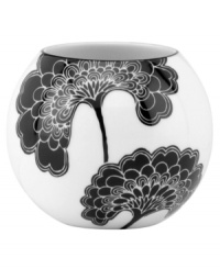 Artist Florence Broadhurt's timeless Japanese Floral print is revived for modern homes in this graphic black-and-white candle holder from kate spade new york. Artist Florence Broadhurt's timeless Japanese Floral print is revived for modern homes in this graphic black-and-white candle holder from kate spade new york.