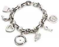 Anne Klein Women's 10-7605CHRM Swarovski Crystal Silver-Tone Charm Bracelet Watch Anne Klein Women's 10-7605CHRM Swarovski Crystal Silver-Tone Charm Bracelet Watch