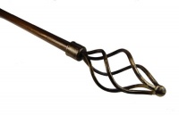 BCL Drapery Hardware 58TW28G Wire Twist Curtain Rod Set BCL Drapery Hardware 58TW28G Wire Twist Curtain Rod Set