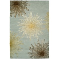 Safavieh Soho Collection Explosions Handmade Light Blue New Zealand Wool Area Rug, 6-Feet by 9-Feet Safavieh Soho Collection Explosions Handmade Light Blue New Zealand Wool Area Rug, 6-Feet by 9-Feet