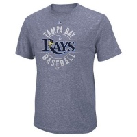 MLB Tampa Bay Rays The Big Time T-Shirt, Navy Heather, Medium MLB Tampa Bay Rays The Big Time T-Shirt, Navy Heather, Medium