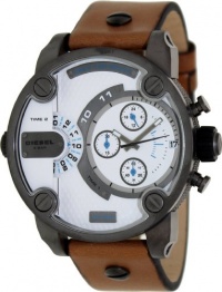 Diesel DZ7269 sba little daddys sleek white dial leather strap men watch NEW Diesel DZ7269 sba little daddys sleek white dial leather strap men watch NEW