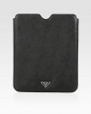 Saffiano leather protective iPad® case.Leather liningEnamel triangle logo8¼W X 10HMade in ItalyPlease note: iPad® not included.