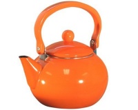 Reston Lloyd 2-Quart Enamel-on-Steel Teakettle, Orange Reston Lloyd 2-Quart Enamel-on-Steel Teakettle, Orange
