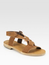 Soft, intertwined leather straps join an adjustable slingback strap. Leather upperLeather lining and soleMade in ItalyOUR FIT MODEL RECOMMENDS ordering one half size up as this style runs small. Soft, intertwined leather straps join an adjustable slingback strap. Leather upperLeather lining and soleMade in ItalyOUR FIT MODEL RECOMMENDS ordering one half size up as this style runs small.