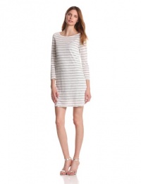 C&C California Women's 3/4 Sleeve Mod Dress, White, Large C&C California Women's 3/4 Sleeve Mod Dress, White, Large
