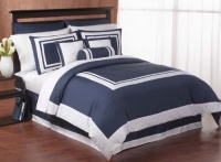 Navy Hotel Spa Collection Duvet Comforter Cover 6 piece Bedding Set - Queen Size Navy Hotel Spa Collection Duvet Comforter Cover 6 piece Bedding Set - Queen Size