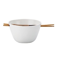The unique shape and design of this noodle bowl demonstrates a natural elegance. With slots on which the chopsticks can rest, it marries form and function for a pure, organic expression. The unique shape and design of this noodle bowl demonstrates a natural elegance. With slots on which the chopsticks can rest, it marries form and function for a pure, organic expression.