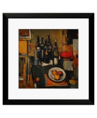 Model your kitchen counter after this vibrant still life. White wine and fruit come into focus in warm yellows, red, sea blues and green. A simple black frame and white mat add a polished finish. Model your kitchen counter after this vibrant still life. White wine and fruit come into focus in warm yellows, red, sea blues and green. A simple black frame and white mat add a polished finish.