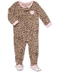 Prepare her for big adventures in her dreams with this exotic animal-print footed coverall from Carter's. Prepare her for big adventures in her dreams with this exotic animal-print footed coverall from Carter's.