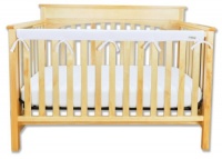 Trend Lab Long Narrow Cribwrap Rail Cover, White Trend Lab Long Narrow Cribwrap Rail Cover, White