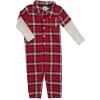 Carter's Infant Long Sleeve Flannel One Piece Coverall - Red Plaid-24 Months