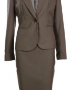 Nine West Women's Retro Chic Skirt Suit Light Brown