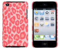 Coral Leopard Embossed Hard Case for Apple iPod Touch 4, 4G (4th Generation)