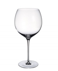 Elegance on a grand scale. This Allegorie Premium wine glass from Villeroy & Boch complements any table with a generously proportioned, thoroughly graceful silhouette for Burgundy Grand Cru. Elegance on a grand scale. This Allegorie Premium wine glass from Villeroy & Boch complements any table with a generously proportioned, thoroughly graceful silhouette for Burgundy Grand Cru.