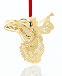 What an angel. This brilliantly gold-plated Heralding Angel ornament from ChemArt sets the tone for an elegant holiday home. What an angel. This brilliantly gold-plated Heralding Angel ornament from ChemArt sets the tone for an elegant holiday home.