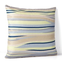 Sunny colors pieced together in fine waving bands on this DIANE von FURSTENBERG decorative pillow brings a charming, handcrafted look to your space. Sunny colors pieced together in fine waving bands on this DIANE von FURSTENBERG decorative pillow brings a charming, handcrafted look to your space.
