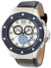 Stuhrling Original Men's 160F2.332U52 Special Reserve Apocalypse Trifecta Chronograph Date Silver Dial Blue Bezel Watch Stuhrling Original Men's 160F2.332U52 Special Reserve Apocalypse Trifecta Chronograph Date Silver Dial Blue Bezel Watch