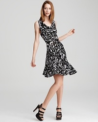 DKNY Printed Drape Neck Dress DKNY Printed Drape Neck Dress