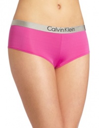 Calvin Klein Women's Metallic Chrome Cheeky Hipster, Punchy Pink, Large