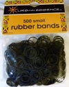 Pack of 500 Small Black Rubber Bands for Styling, Kids Hair, Braids Hair, Dreadlocks, Babies, Hair Twists, Ethnic Styles and Even Fishing, Urban Essence Brand
