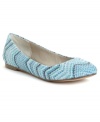 Weave a wonderful look and top it off with the Denae flats by Report. Their multicolored raffia is totally unique and goes with nearly everything.