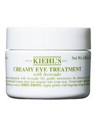 Now in a new large size, a Kiehl's classic for a burst of hydration to the eye area. Creamy preparation with avocado oil gently moisturizes the delicate eye area, while the unique, concentrated texture does not migrate into eyes. Ophthalmologist and Dermatologist-tested. Made in USA. 0.95 oz. Now in a new large size, a Kiehl's classic for a burst of hydration to the eye area. Creamy preparation with avocado oil gently moisturizes the delicate eye area, while the unique, concentrated texture does not migrate into eyes. Ophthalmologist and Dermatologist-tested. Made in USA. 0.95 oz.