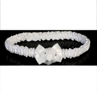 Angels Garment Girl White Rose Sequin Headband Baptism Communion