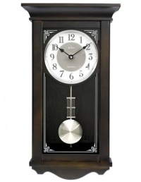 Bulova Elsmere Chiming Pendulum Wall Clock - Black Walnut Finish Bulova Elsmere Chiming Pendulum Wall Clock - Black Walnut Finish