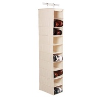 Richards Homewares Hanging Ten Shoe Large Shelf Organizer-Canvas/Natural Richards Homewares Hanging Ten Shoe Large Shelf Organizer-Canvas/Natural