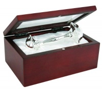 Stephan Baby Satin-Lined Rosewood Keepsake Box with 4 Silver Plated Keepsake Rattle Stephan Baby Satin-Lined Rosewood Keepsake Box with 4 Silver Plated Keepsake Rattle