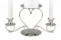 Hortense B. Hewitt Wedding Accessories, Unity Candle Stand, Triple Heart, Silver, 10.5-Inches x 5.5-Inches Hortense B. Hewitt Wedding Accessories, Unity Candle Stand, Triple Heart, Silver, 10.5-Inches x 5.5-Inches