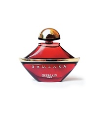 In Sanskrit, Samsara means the eternal cycle of life. It is an imaginary place, sacred and mysterious, where Orient and Occident meet. Samsara is the symbol of harmony, of absolute osmosis between a woman and her perfume. It is a spiritual voyage leading to serenity and inner contemplation.The bottle, in the sacred red of the Orient, echoes the figure of a Khmer dancer in the Musée Guimet in Paris, her hands folded in a gesture of offering, expressing plenitude and femininity. The stopper evokes the eye of Buddha. In Sanskrit, Samsara means the eternal cycle of life. It is an imaginary place, sacred and mysterious, where Orient and Occident meet. Samsara is the symbol of harmony, of absolute osmosis between a woman and her perfume. It is a spiritual voyage leading to serenity and inner contemplation.The bottle, in the sacred red of the Orient, echoes the figure of a Khmer dancer in the Musée Guimet in Paris, her hands folded in a gesture of offering, expressing plenitude and femininity. The stopper evokes the eye of Buddha.