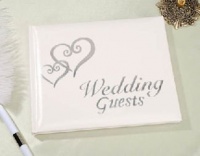 Linked Hearts Wedding Guest Book Silver Linked Hearts Wedding Guest Book Silver