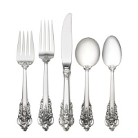 Wallace Grande Baroque 46-Piece Place Set with Cream Soup Spoon, Service for 8 Wallace Grande Baroque 46-Piece Place Set with Cream Soup Spoon, Service for 8