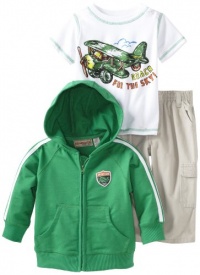 Kids Headquarters Baby-Boys Infant Hoody With White Tee And Cargo Pant, Green, 12 Months Kids Headquarters Baby-Boys Infant Hoody With White Tee And Cargo Pant, Green, 12 Months